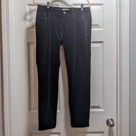Banana Republic Pants - Black Banana Republic Straight Leg Velvet Pants - size 30 / US 10